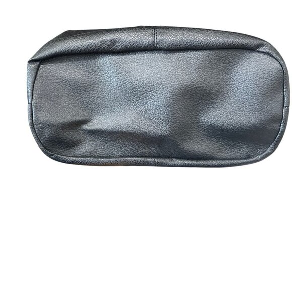 London Fog Laura Large Tote Bag Black Vegan Leather Shoulder Purse - Picture 8 of 11